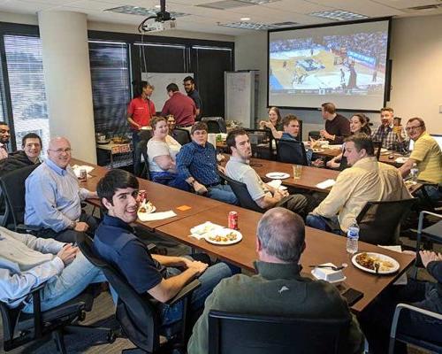 March Madness watch party in the 澳门皇冠app office