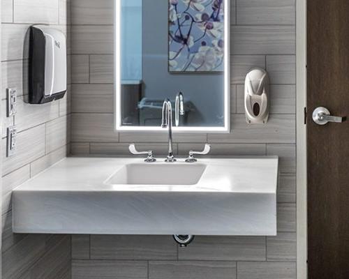 Rendering of a sink and mirror